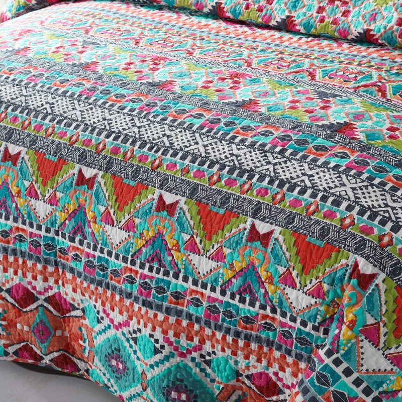 NEWLAKE طقم أغطية سرير قطن NEWLAKE - طقم غطاء عكسي بنمط رقعة، نمط الكون اللامحدود، حجم كوين - Image 5